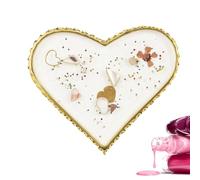 Palette de Couleurs pour Ongles | Palette de Vernis à Ongles en Résine avec Bordure Or Élégante pour Salon - Plateau Résin Bord Or Élégant pour Pratique Manucure à Domicile Institut Beauté Salon Femme