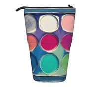 Palette de couleurs ronde extensible avec support - Tissu Oxford multi-design - Hauteur réglable - Trousse de maquillage multi-usage