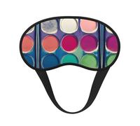 Palette de couleurs rondes C'est un masque pour les yeux à bord noir. Le masque doux pour les yeux peut améliorer la qualité du sommeil et est adapté pour l'intérieur, l'extérieur et les voyages.