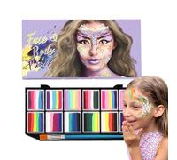 Palette de création de couleurs de visage et de corps pour les costumes | Ensemble de couleurs basé sur l'eau | Ensemble de maquillage de cosplay | Art corporel artistique Halloween | Peinture de visa