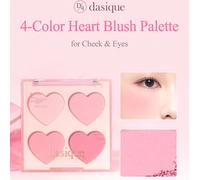 Palette de fard à joues mat 4 couleurs Dasique, haute pigmentation, longue tenue, éclat naturel, légère et respirante, formule végétalienne, marque de maquillage , indispensable pour les fêtes de Noël
