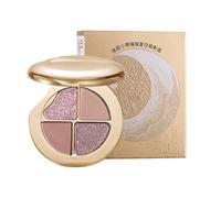 Palette de Fard à Paupières Maquillage,Palette à Paupières 4 en 1 | Fard À Joues Et Highlighter Tenue Longue Pour Voyage Visage Filles Adolescentes Femmes Adulte