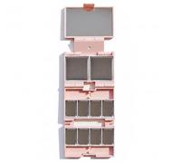 Palette de Fard à paupières Vide, compacte de Maquillage Vide à Trois Volets avec Pots Maquillage et Miroir intégré - Palette Bricolage Portable pour Fard paupières, Joues, Rouge