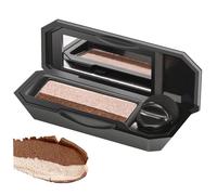 Palette de fards à paupières 2 couleurs, maquillage avec petit pinceau éponge, imperméable, longue durée, portable, deux tons, hautement pigmenté, style 2