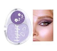 Palette De Fards À Paupières, 2 Couleurs Maquillage Longue Tenue, Maquillage Visage pour Femmes Highlighter Cosmétiques, pour Quotidien Voyage Mariage Fête Rencontre