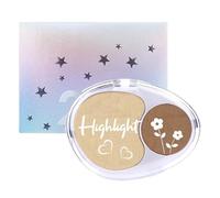 Palette De Fards À Paupières - 2 Couleurs Maquillage Longue Tenue - Palette De Maquillage Pour Les Yeux Et Highlighter - Pour Femmes Adolescents Épouse Voyage Quotidien Rencontres Fête Navette Mariage