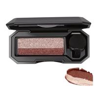 Palette de fards à paupières 2 couleurs Palette de fards à paupières Maquillage avec petit pinceau éponge Imperméable, longue durée Portable Fard bicolore hautement pigmenté Style 1..
