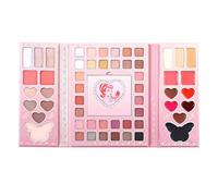 Palette De Fards À Paupières - 32 Couleurs Cosmétiques Longue Durée, Fard À Paupières Mat, Rouge À Lèvres, Surligneur, Contour Tout-en-un | Palettes De Maquillage Pour Femmes Filles Adolescentes Voyag