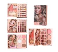 Palette de fards à paupières - 54 couleurs chatoyantes, longue durée, hautement pigmenté, poudre à paillettes imperméables, grand plateau en cadeau, pour femme