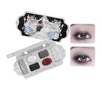 Palette De Fards à Paupières 6 Couleurs Swan Ballet Series, Palette De Fards à Paupières Mats Scintillants, Fard à Paupières Swan Ballet, Nouvelle Collection Swan Ballet De Flower-knows (Noir)