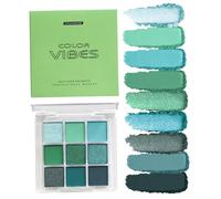 Palette de fards à paupières, 9 couleurs à fard paupières verts avocat 9 couleurs, maquillage vert et imperméable pour les filles, les femmes