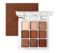 Palette de fards à paupières 9 couleurs - Fard à paupières mat et scintillant, palette de maquillage pour les yeux de voyage portable pratique pour Noël et les festivals de musique (# Chocolate)