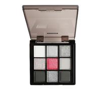 Palette de fards à paupières argentés, sombres sombres - 9 couleurs à mélange hautement pigmentées pour les styles de maquillage fumés et