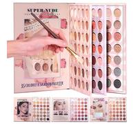 Palette de fards à paupières - Cuite avec surligneur, imperméable, durable, Masterpiece Nude Palette pour les yeux en forme de livre pour femmes, filles, Halloween, fête quotidienne, voyage