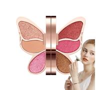 Palette de fards à paupières de maquillage - 6 couleurs capturent les palettes de fard à paupières - Kit de maquillage mat et scintillant imperméable - Fard à paupières à paillettes hautement pigmenté