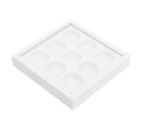 Palette de Fards à Paupières DIY 9 Cases en Plastique Blanc | Compartiments Blush et Correcteur, Format Portable pour Voyage et Maquillage Quotidien, Organisation Mixte