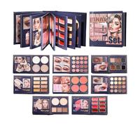Palette De Fards À Paupières, Ensemble De Maquillage Multicolore Pour Les Yeux Et Le Visage - Surligneur Mat Scintillant Pour Femmes, Adolescentes, Filles, Anniversaire, Vacances, Saint-Valentin, Nouv