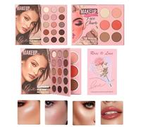 Palette de Fards à Paupières et Kit de Blush Style Livre 21 Couleurs