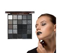 Palette de fards à paupières fumées, fard à paupières Smokey | 25 couleurs Matte Shimmer Black Smoky Feryshadow - Shadow en poudre, kit d'œil smokey gothique, à paupières à ton cool pour femmes débuta
