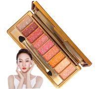 Palette de fards à paupières Glitter, fard à paupières Shimmer professionnel de 9 couleurs, étincelle longue étanche l'épreuve la sueur pour l'Halloween/Birthday/Saint-Valentin, style2.