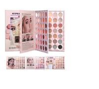 Palette de fards à paupières - Installation ergonomique - 105 couleurs - Imperméable - Maquillage en forme de livre pour femmes, filles, adolescentes, quotidien, fête, voyage - Utilitaire multi-usage