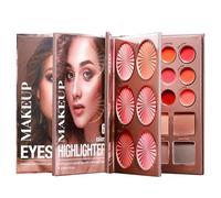 Palette de Fards à Paupières | Kit De Cosmétiques À Haute Pigmentation - Coiffeuse Portable Style Carnet,Pour Filles Adultes Débutants Maison Quotidien Déplacements Rendez-vous