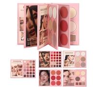 Palette De Fards À Paupières - Kit De Cosmétiques Highlighter En Forme De Livre À 5 Couches - Kit De Maquillage,Pour Femmes Débutantes Passionnées Quotidien Mariage Fête Entraînement