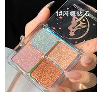 Palette De Fards À Paupières Mats, 4 Couleurs, Diamant Métallique, Maquillage, Surligneur, Scintillant, Étanche, Tslm2