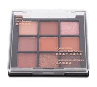 Palette de Fards à Paupières Miaool 9 Couleurs Poudre Mixte | Finitions Nacrées, Mates et Duochromes, Format Compact pour Maquillage