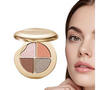 Palette de Fards à Paupières,Palette à Paupières 4 en 1 | Fard À Joues Et Highlighter Lumineux Tenue Longue Pour Voyage Visage Filles Adolescentes Femmes Adulte