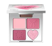 Palette de Fards À Paupières Rose 5 Couleurs, Teintes Pailletées et Mattes Hautement Pigmentées, Paupières Palette Maquillage Yeux Mat Pigmentées, Mini Maquillage pour Looks Quotidiens Eyes (05)