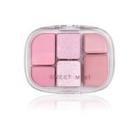 Palette de Fards À Paupières Rose 6 Couleurs, Teintes Pailletées et Mattes Hautement Pigmentées, Paupières Palette Maquillage Yeux Mat Pigmentées, Mini Maquillage pour Looks Quotidiens Eyes (03)