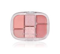 Palette de Fards À Paupières Rose 6 Couleurs, Teintes Pailletées et Mattes Hautement Pigmentées, Paupières Palette Maquillage Yeux Mat Pigmentées, Mini Maquillage pour Looks Quotidiens Eyes (02)