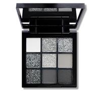 Palette de Fards à Paupières Smokey, 9 Couleurs Halloween D'ombres à Paupières Noir Gris Foncé, Palette de Maquillage Gothique, Mat Shimmer Doux et Lisse Longue Durée Eyeshadow