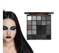 Palette De Fards À Paupières Sombres, Fard À Paupières Noir,25 Couleurs Palette De Fardsà Paupière Fumé Foncé - Paupière Ton Cool, De Poudre Hautement Pigmentée, Gothique Pour Noël