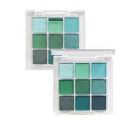 Palette de fards à paupières verte - 9 couleurs pigmentées pigmentées palettes de fard à paupières nacrées mate | Cosmétique imperméable de longue durée, maquillage de maquillage professionnel pour un