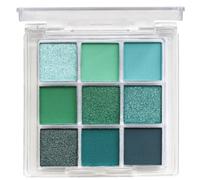 Palette de fards à paupières verts 9 couleurs estompables couleur avocat maquillage vert longue tenue et waterproof pour filles et femmes.