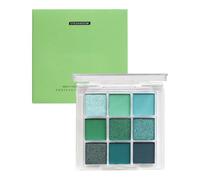 Palette de fards à paupières verts, Palettes de fards à paupières nacrés pigmentés mats 9 couleurs, Fard Paupiere Palette Maquillage Yeux, Longue Durée, Maquillage Vert Mat Accordable