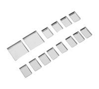 Palette de Fards à Paupières Vide 14 Compartiments en Fer Argenté | Format Pliable à Trois Niveaux, pour Déplacements Quotidiens et Voyage, Rangement Ordonné des Recharges