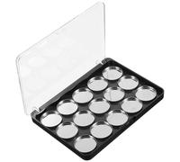 Palette de Fards à Paupières Vide Magnétique 15 Grilles Rondes Acrylique Fer Noir