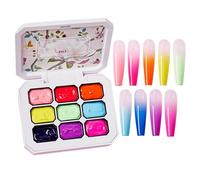 Palette de Gel à Ongles - 9 Couleurs Gradient Dessin Gel 22.5g | Palette Design Ongle Creative Manucure Painting el Kit | For Ñail Art Design Salon Home Manucure And DIY Beauty Use