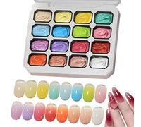 Palette de Gel à Tamponner Kit Manucure Dégradé de Seize Couleurs