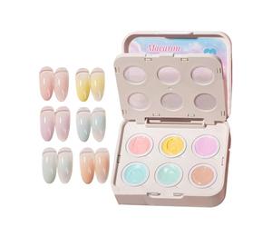 Palette de Gel pour Ongles,6 ml Compacte Multicolore pour Soins Manucure,Gel à peindre les ongles Pat Pat - Pour voyage d'affaires fête intérieur école cadeau idéale