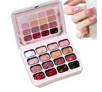 Palette De Gel Pour Ongles À Tamponner - Outil Manucure 16 Couleurs - Palette De Gel À Tapoter Éponge | Pour Débutantes, Femmes, Filles, Mariées, Mères, Étudiantes En Art, Passionnées De Loisirs Créat