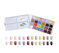 Palette De Gel Pour Ongles, Ensemble De 24 Couleurs À Dégradé De Pigments Élevés, 2,4 Ml, Palette De Couleurs Pour Ongles, Kit De Manucure, Application Facile Et Lisse, Pour Salon, Maison, Studio, Fêt
