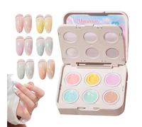 Palette de Gel pour Ongles - Format 6 ml Outils pour manucure dégradé compact salon - Gel à Effet Coussin - Voyage, Déplacement Pro, Soirée, Cadeau Femme, Sœur, Amie, Fille