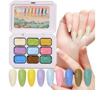 Palette de Gel pour Ongles - Kit de Manucure Dégradé 9 Couleurs avec Éponge | Gel De Peinture Dégradé Aux Couleurs Vives,pour Femmes et Filles Débutant Usage Quotidien Voyage Maison Salon Impression e