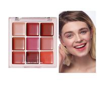 Palette de gloss - Coffrets de gloss pour femmes | Palette de gloss hydratants, mats et longue tenue, 9 couleurs pour un maquillage quotidien et pour les occasions spéciales