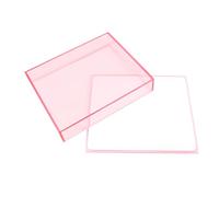 Palette de Greffe de Cils Sonew, Organisateur de Cils en Acrylique épaissi avec Couvercle, Boîte de Rangement D'extension étanche à la Poussière pour Faux Cils (rose transparent)