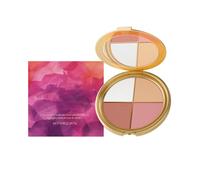 Palette de joues 4 en 1 - Poudre à soude pour contouring - Blush Multitâche - Highlighter - Natural Glow - Kit de maquillage pour femme - Finition lisse et soyeuse - Poudre de contour naturelle